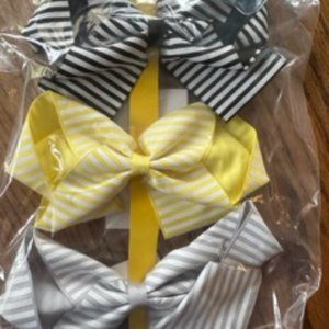 Bundle of (3) 6" Bow  Stripes  B8225  Handmade NWT Boutique